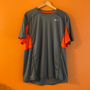 Orange and Gray Nike Dri-Fit Performance Shirt